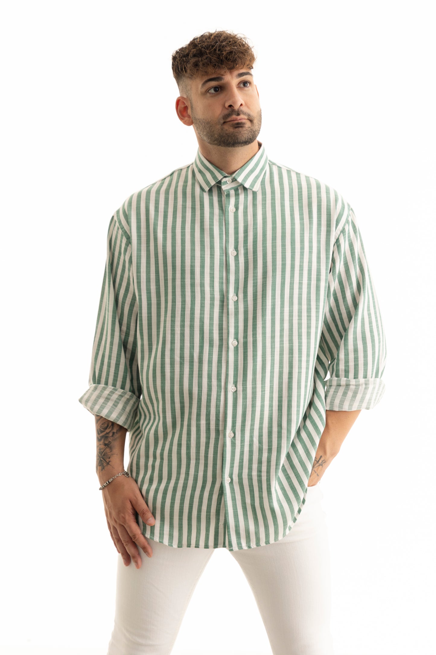 Herren Regular Fit Oversize Langarm Herrenhemden Freizeithemd Regular Businesshemd Partnerlook Familienoutfits