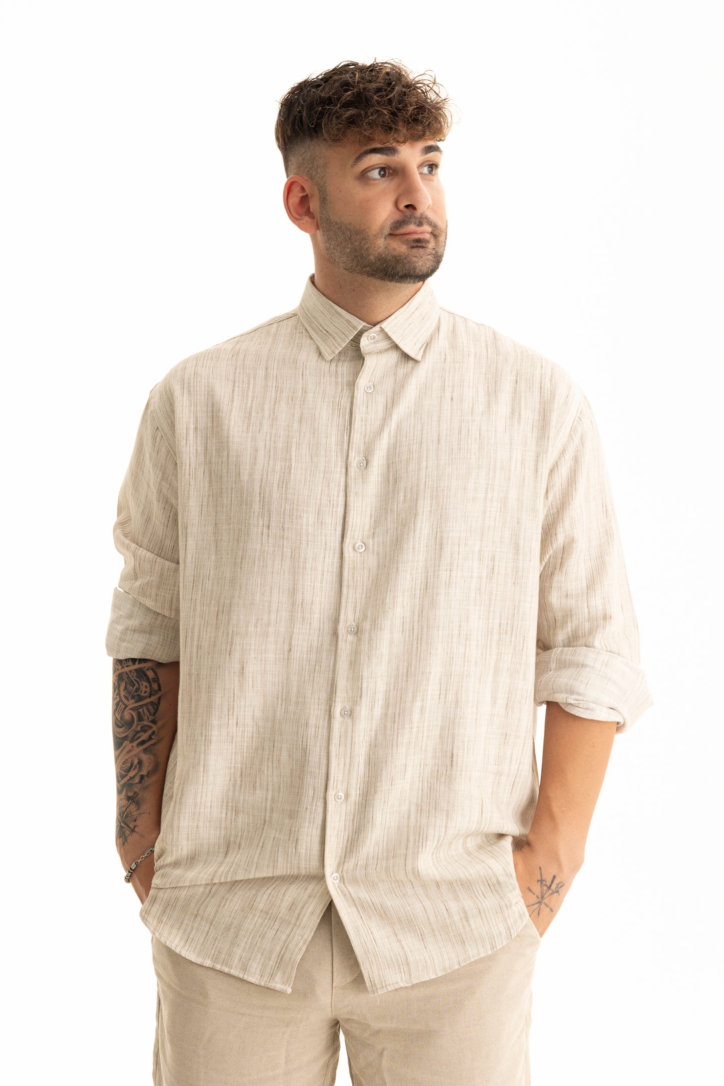 Herren Regular Fit Oversize Langarm Herrenhemden Freizeithemd Regular Businesshemd Partnerlook Familienoutfits