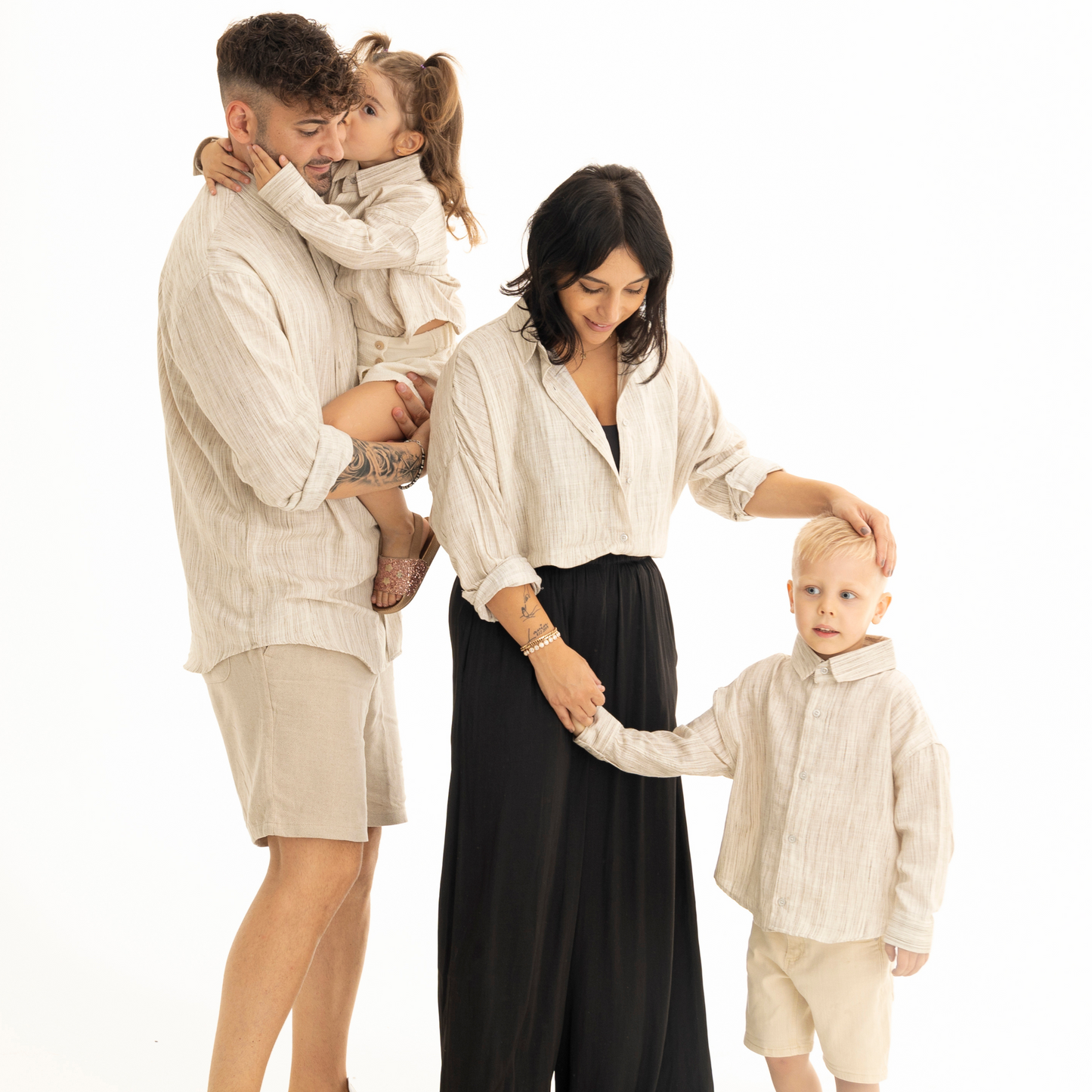 Herren Regular Fit Oversize Langarm Herrenhemden Freizeithemd Regular Businesshemd Partnerlook Familienoutfits