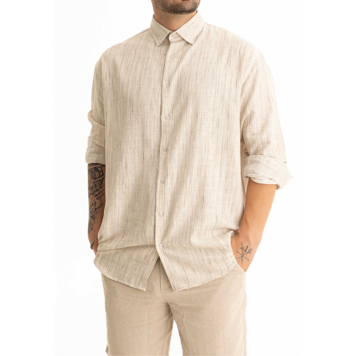 Herren Regular Fit Oversize Langarm Herrenhemden Freizeithemd Regular Businesshemd Partnerlook Familienoutfits