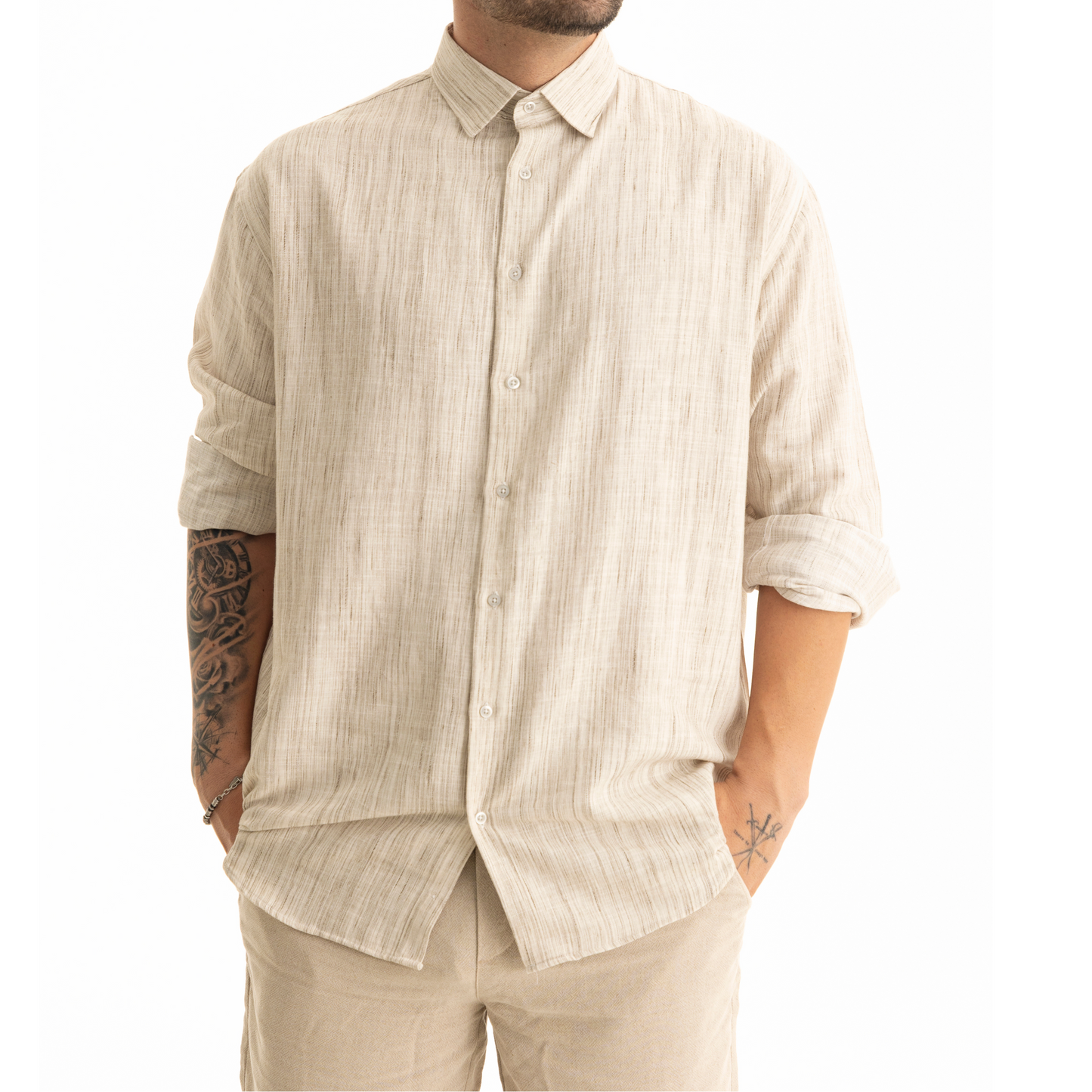 Herren Regular Fit Oversize Langarm Herrenhemden Freizeithemd Regular Businesshemd Partnerlook Familienoutfits