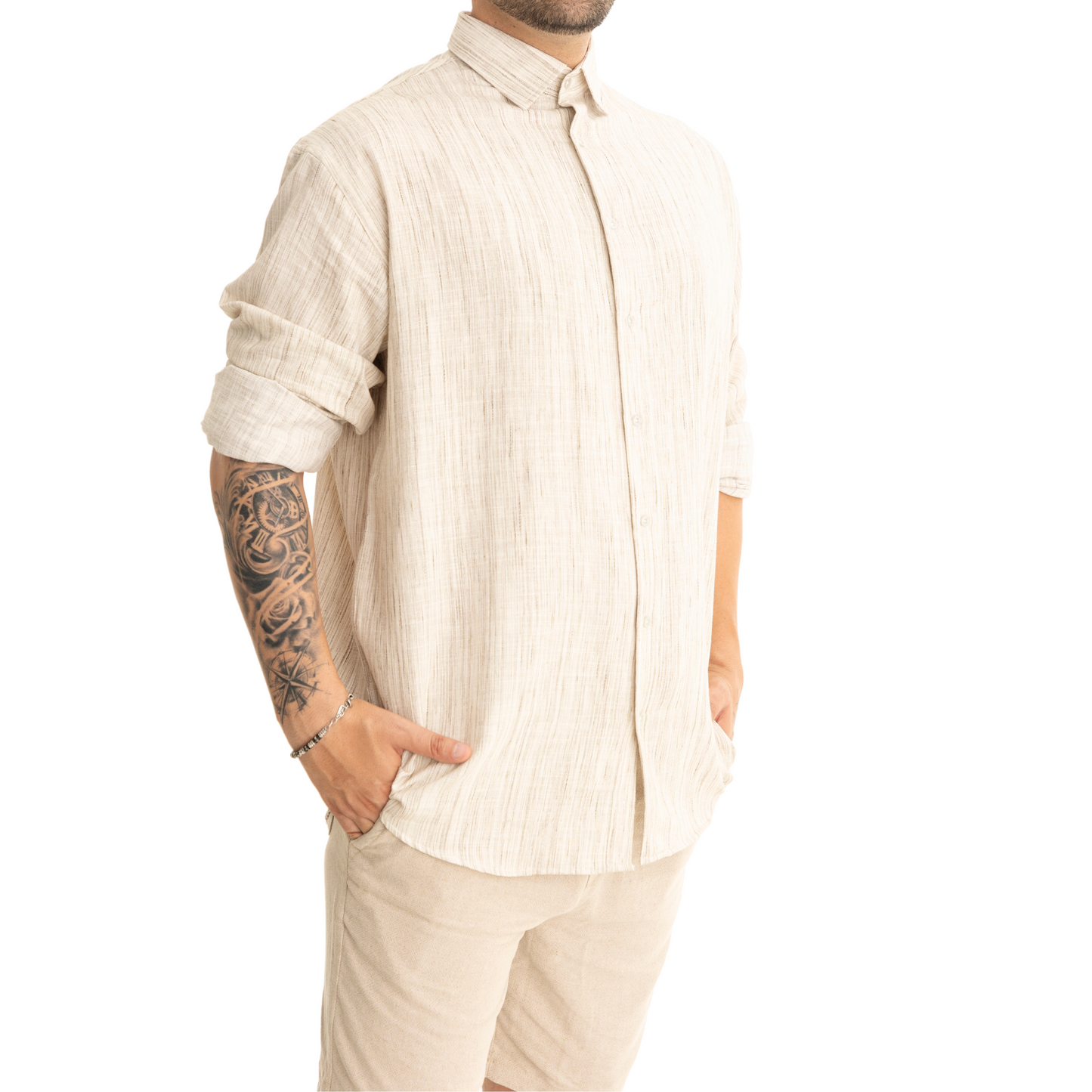 Herren Regular Fit Oversize Langarm Herrenhemden Freizeithemd Regular Businesshemd Partnerlook Familienoutfits