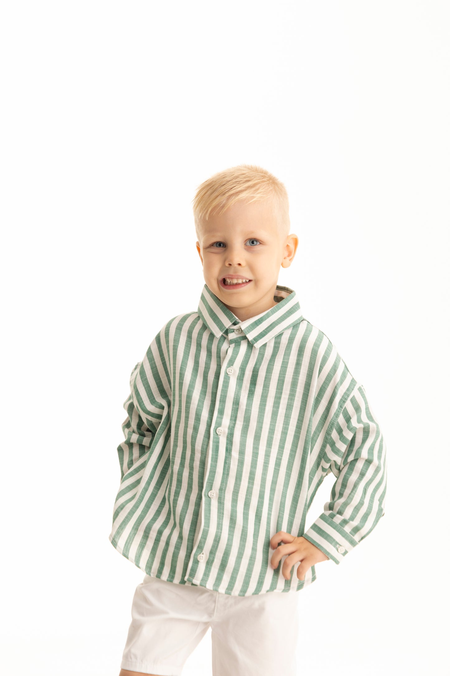 Mädchen Jungen unisex Bluse Hemden Langarm  Baumwolle Familienoutfit Partnerlook